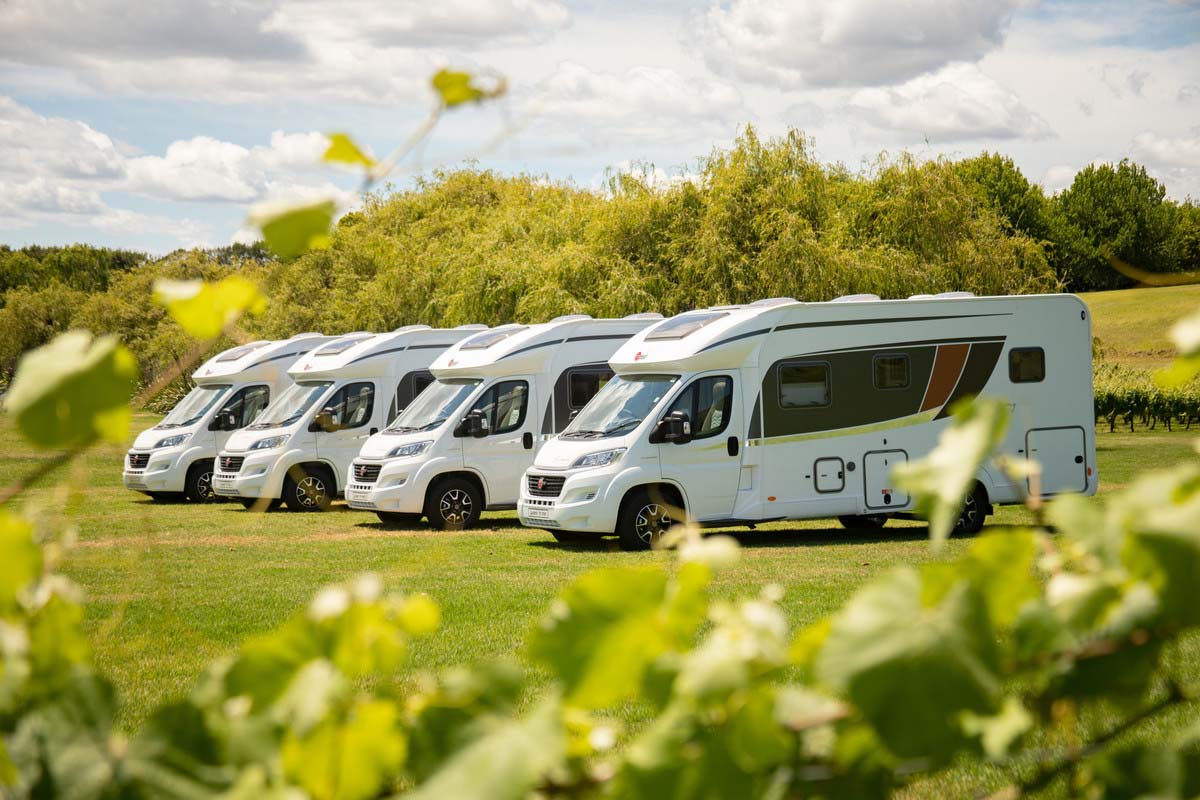 A Row of Motorhomes