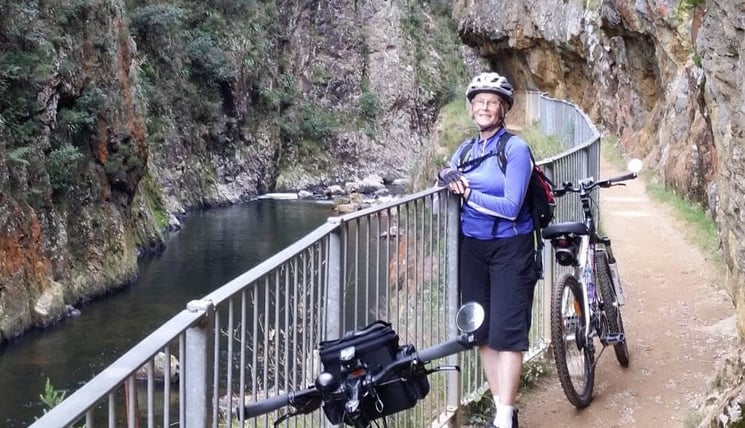 Grant and Wilma McGregor Bürstner Elegance i840G Bike trail-1