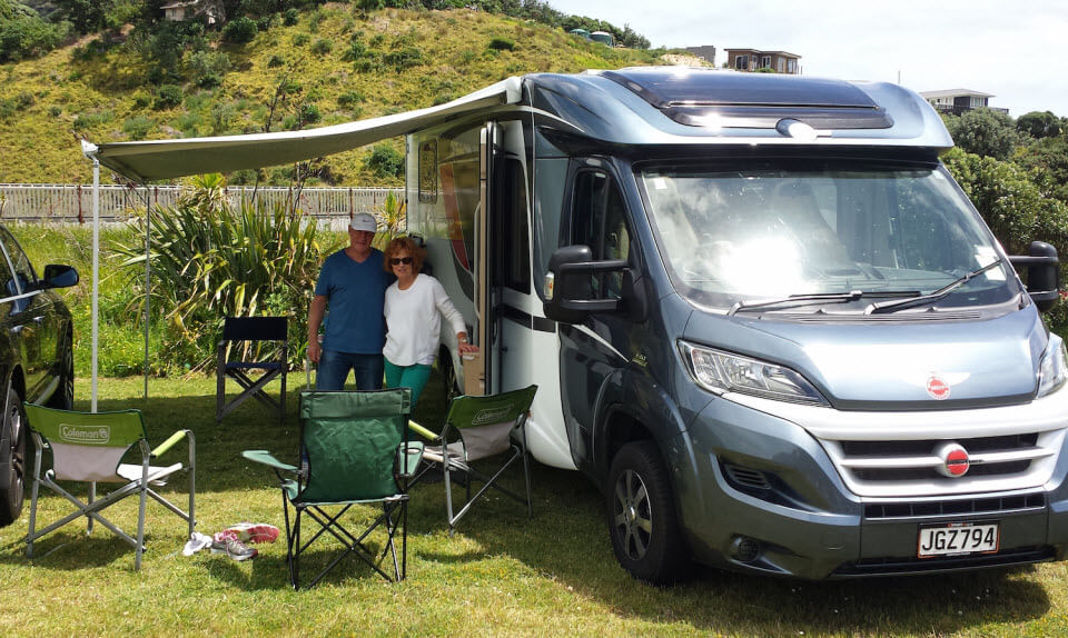 Raewyn and Peter Burn Bürstner Nexxo T690G Camping