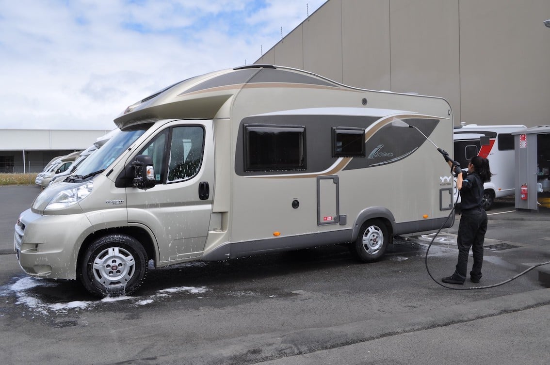 Cleaning the motorhome