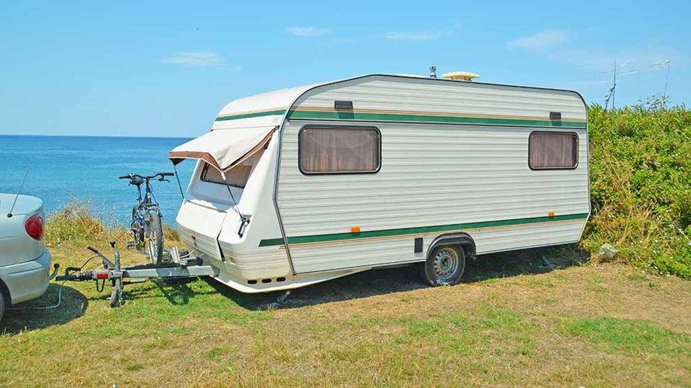 caravan parked near ocean UK
