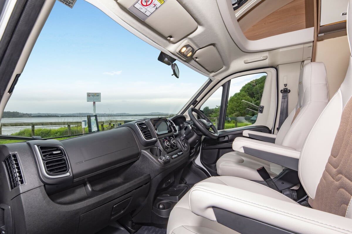 View of interior left side dashboard