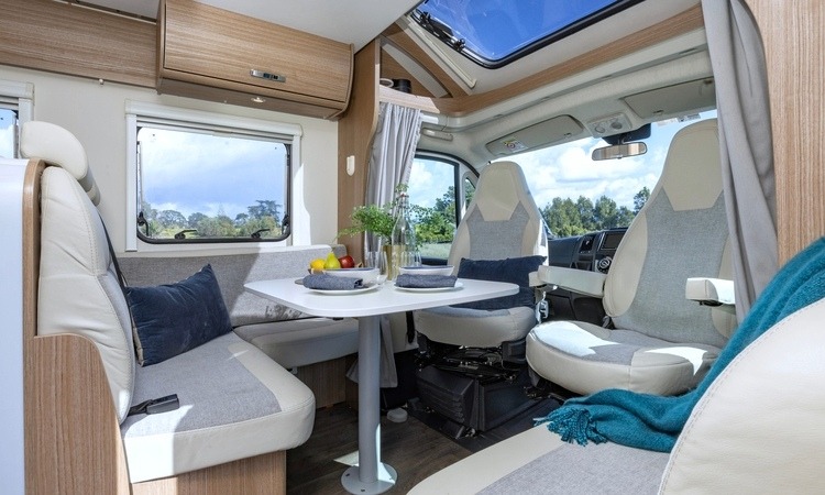 Swivel cab seat in the Carado T-series motorhome