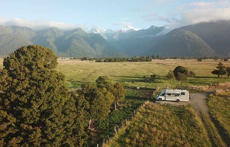 Parked-carado-motorhome-fox-glacier