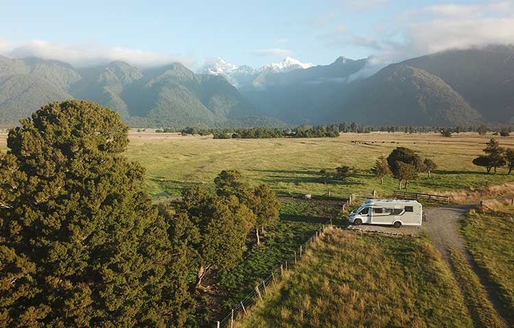 Parked-carado-motorhome-fox-glacier