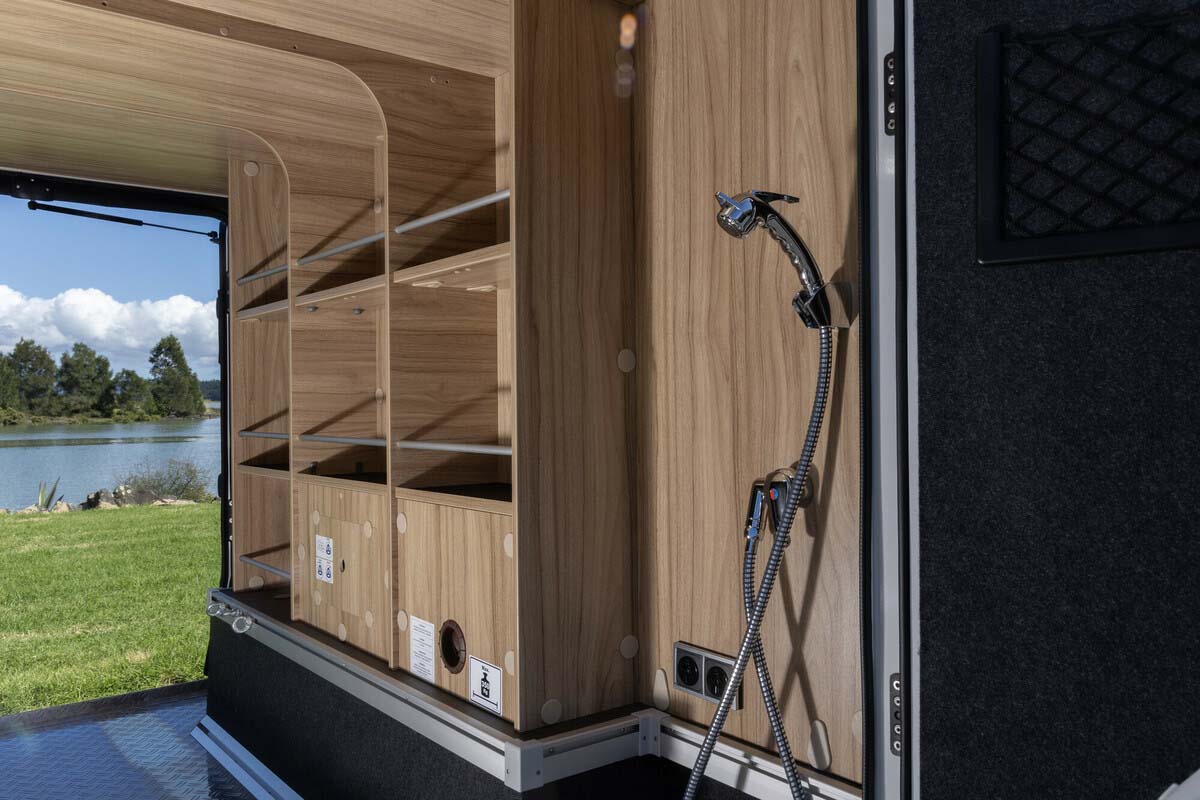 Shower in Garage of a HYMER