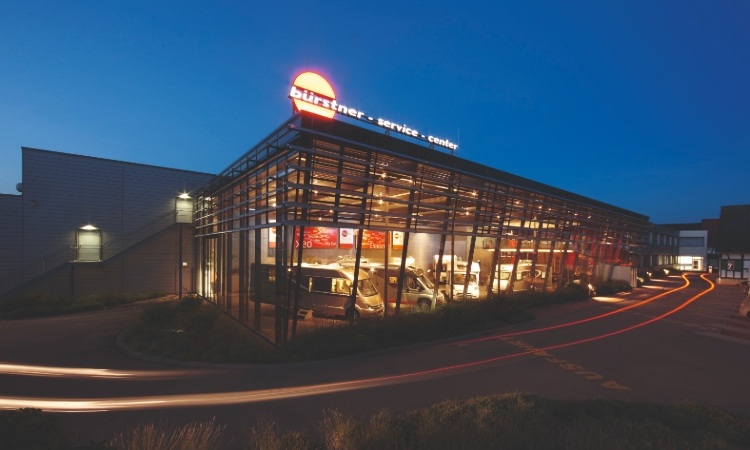 A Bürstner service centre in Germany