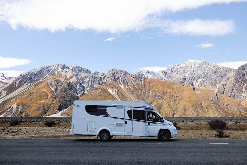 Exterior of a Carado motorhome