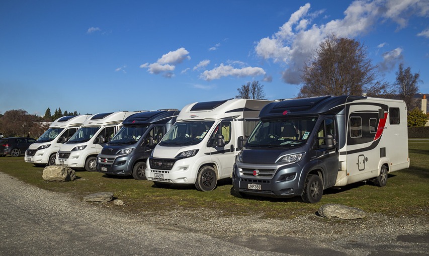 Motorhomes at a campground