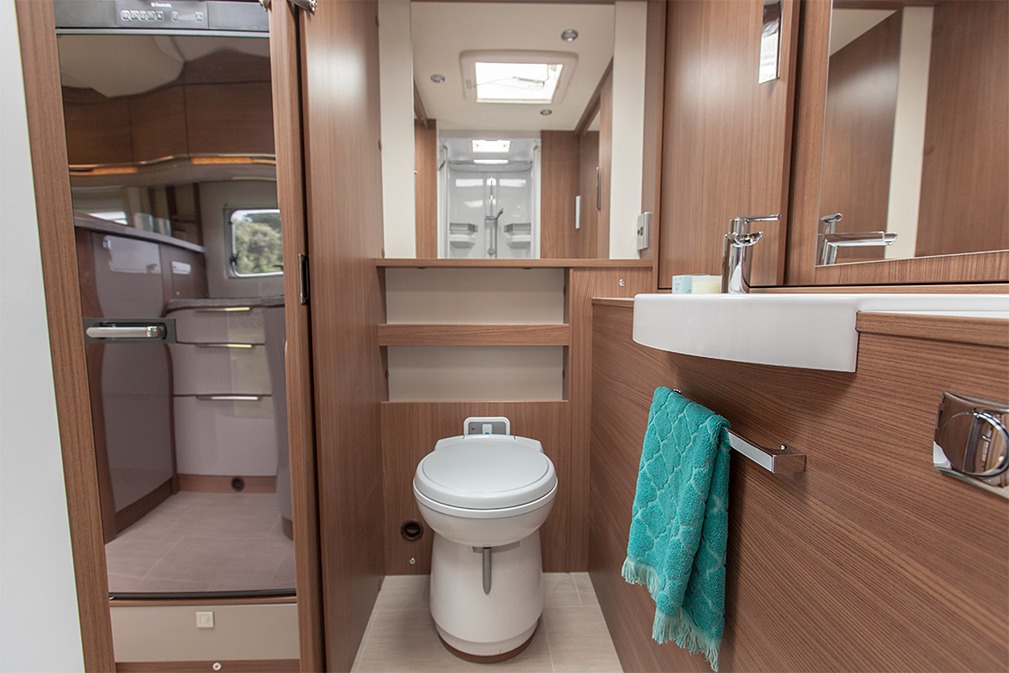 Toilet in a motorhome