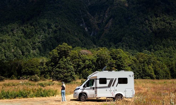DOC campsite Milford Road Fiordland Carado T135