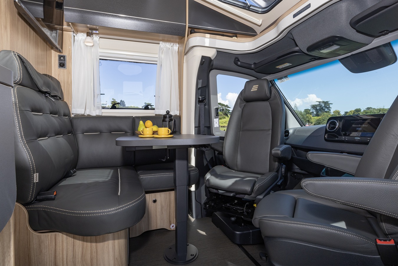 There are two extra forward-facing seat belts