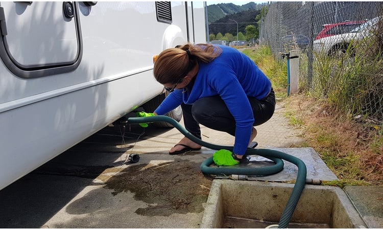 Hose and motorhome