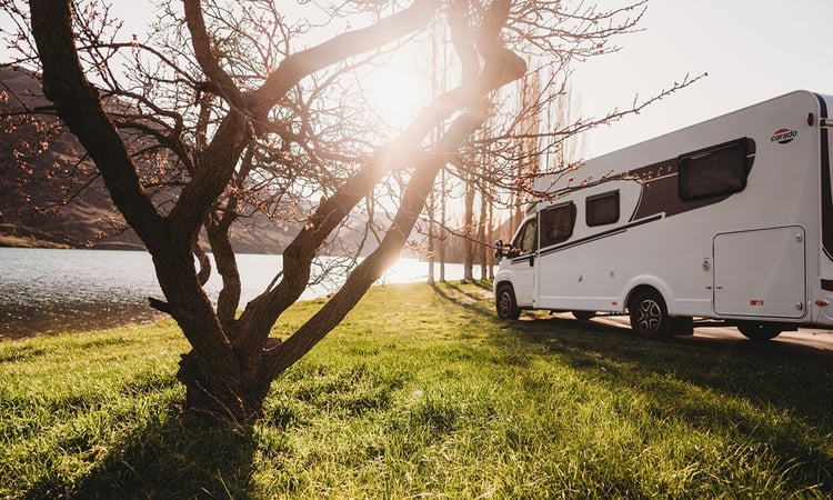 Carado motorhome by lake Chloe Lodge photography