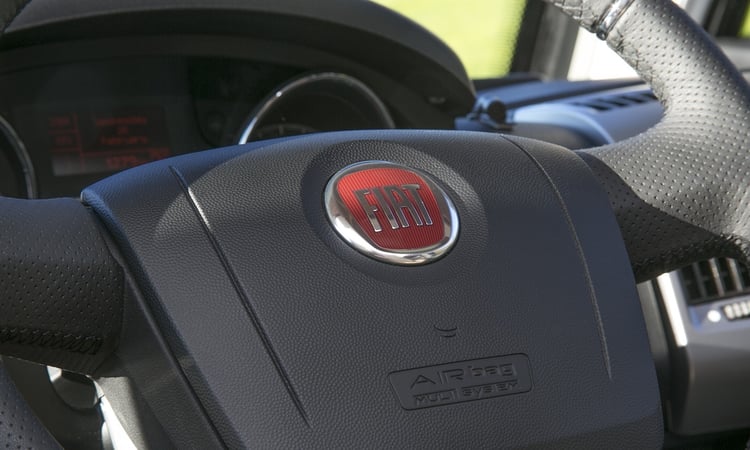 FIAT steering wheel logo