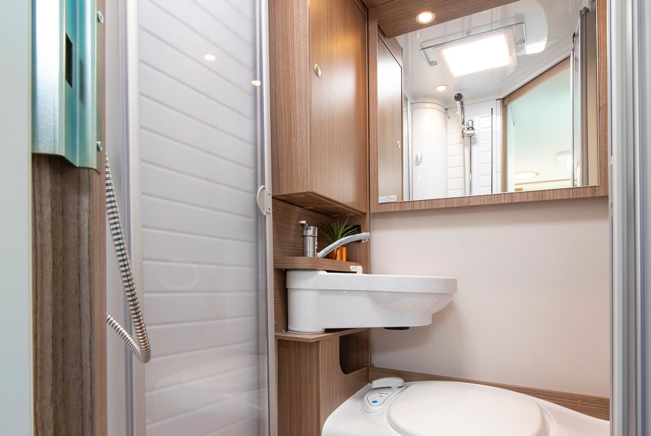 Wilderness 2017 Carado T135 motorhome interior bathroom