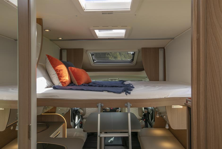 Wilderness 2019 Lyseo IT727 motorhome interior drop down bed
