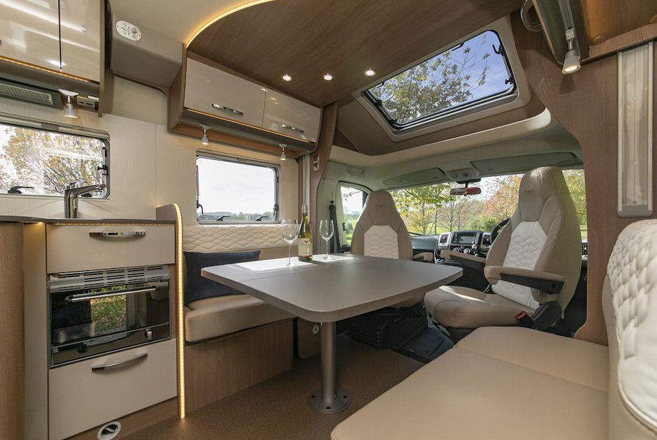 Wilderness 2019 Lyseo IT736 motorhome interior living area and kitchen