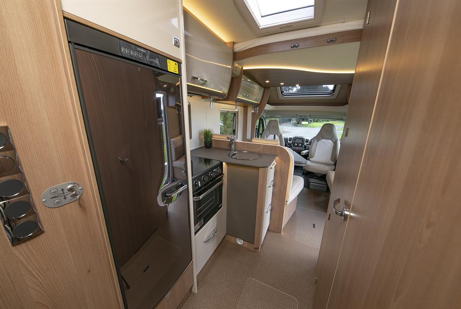 Wilderness 2021 Lyseo TD745 motorhome interior kitchen fridge