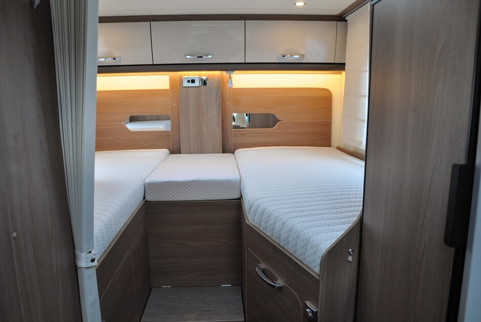 Wilderness 2019 Lyseo T690G motorhome interior twin beds