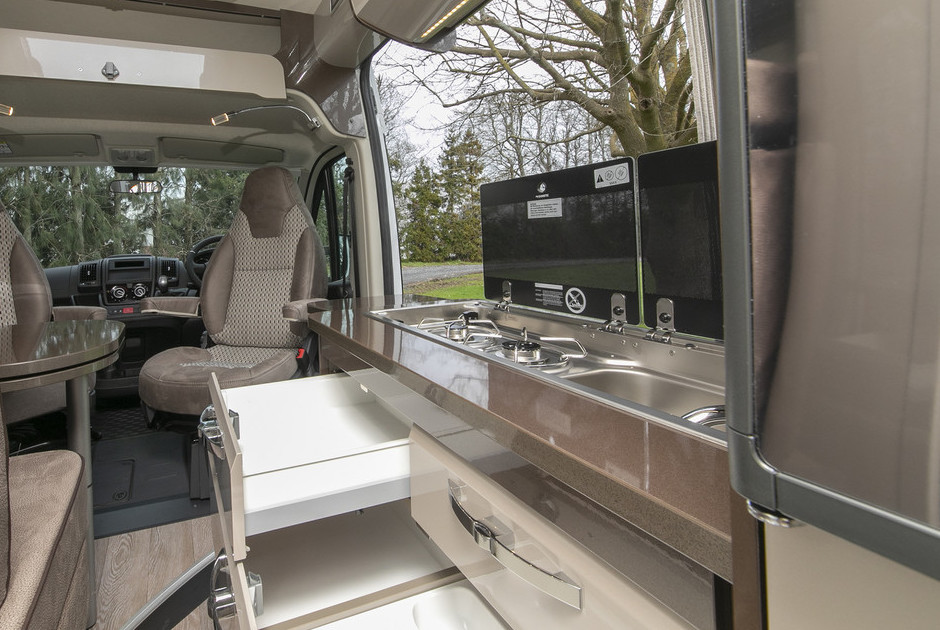 2018 Hobby Vantan motorhome interior kitchen