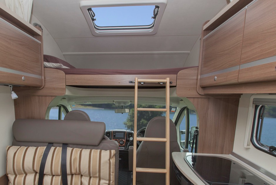 2014 Argos Time A650 motorhome interior drop down bed