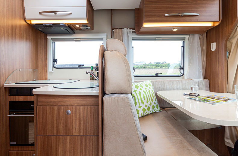 Wilderness 2017 Carado T449 motorhome interior kitchen and living