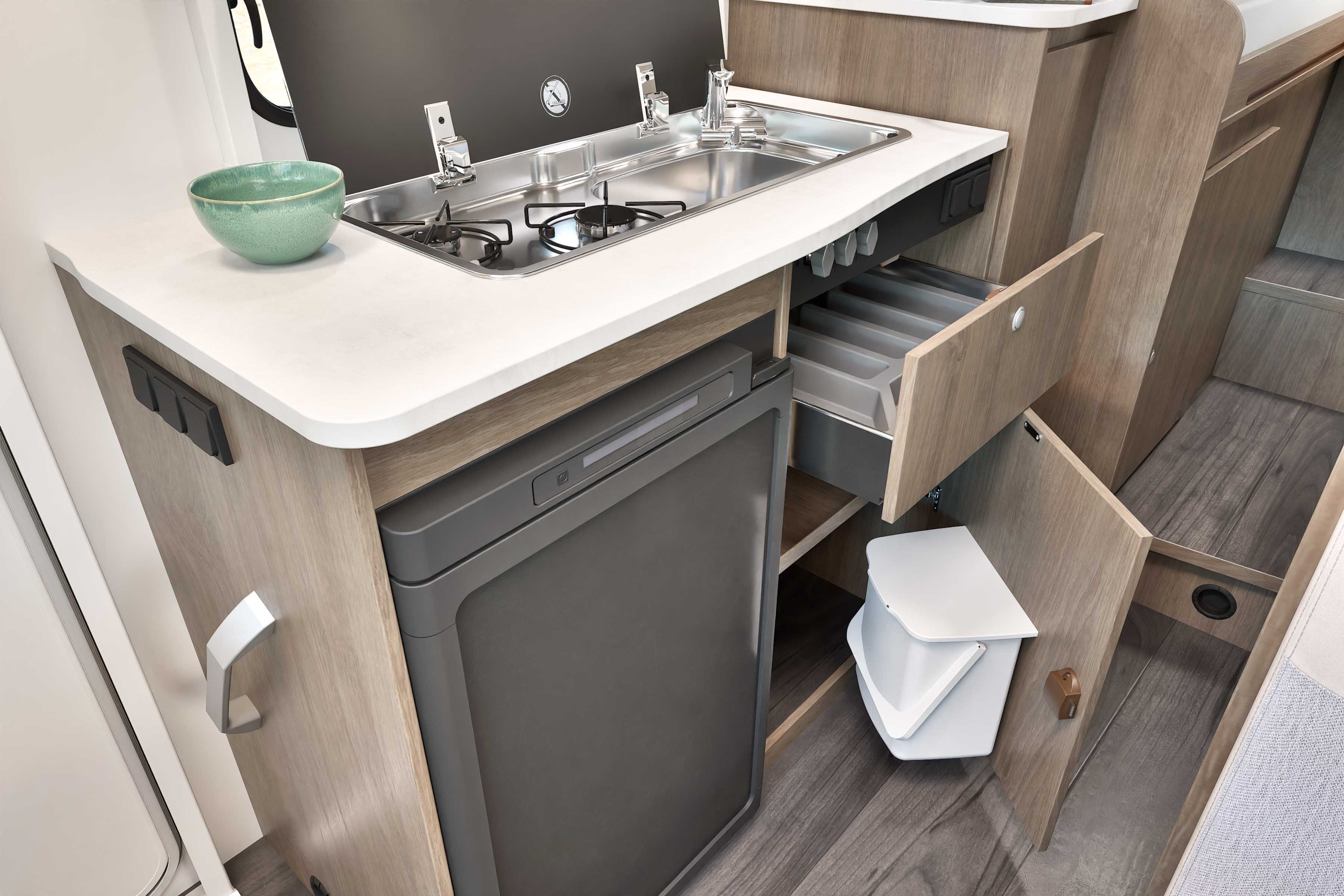 2025 Carado V337 imagebank interior kitchen storage