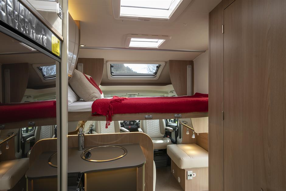 Wilderness 2021 Lyseo TD745 motorhome interior drop down bed front
