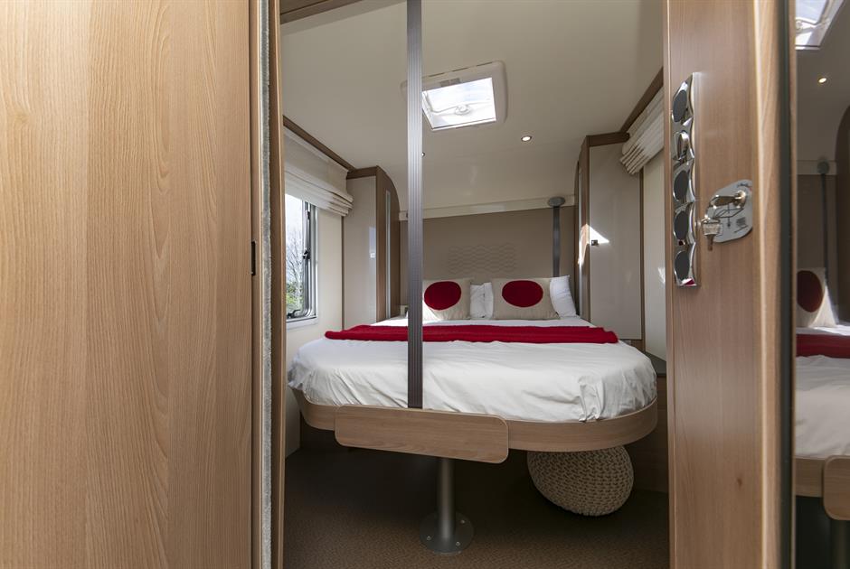 Wilderness 2021 Lyseo TD745 motorhome interior drop down bed rear