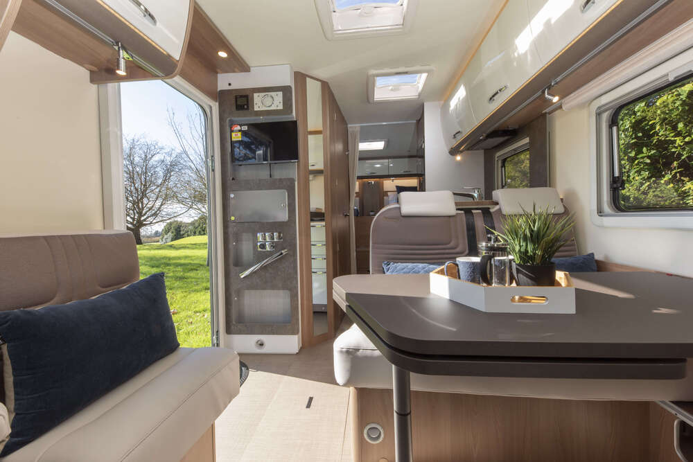 Wilderness 2021 Lyseo TD690G interior living area door open