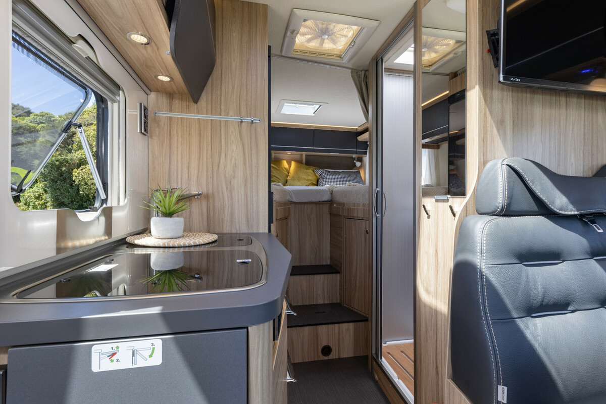 Wilderness 2023 Hymer MLT Crossover motorhome interior entry