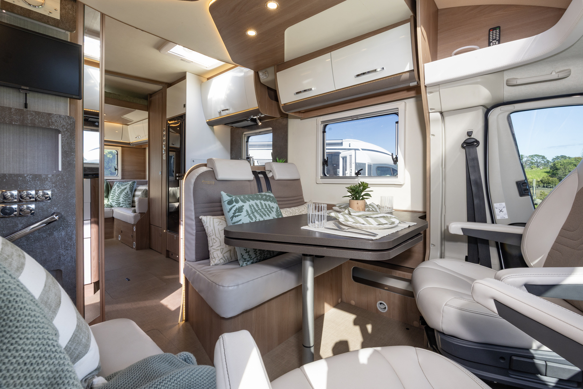 Wilderness Lyseo TD744 motorhome interior lounge