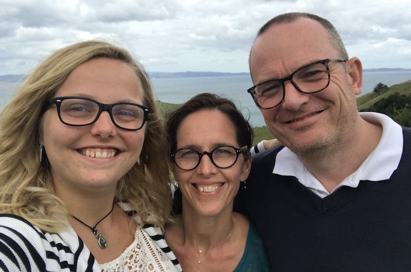 Eva Kromer and her parents on their Wilderness Motorhome holiday