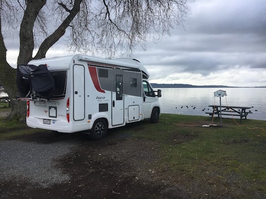 Relax and enjoy Lake Rotorua within the comfort of your Motorhome.